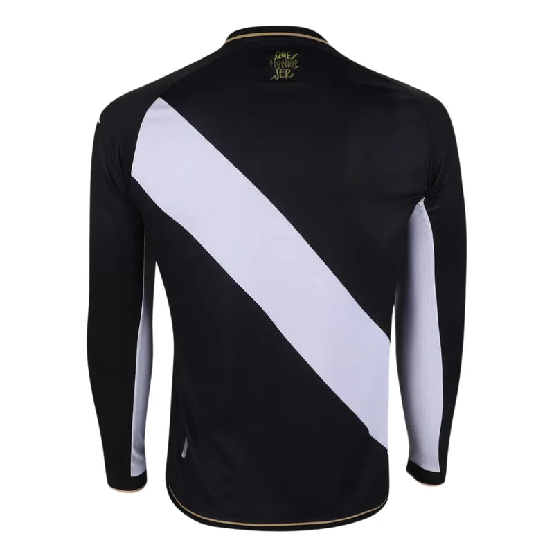 Camisa Vasco I 23/24 Manga Longa Masculina - Preto+Branco