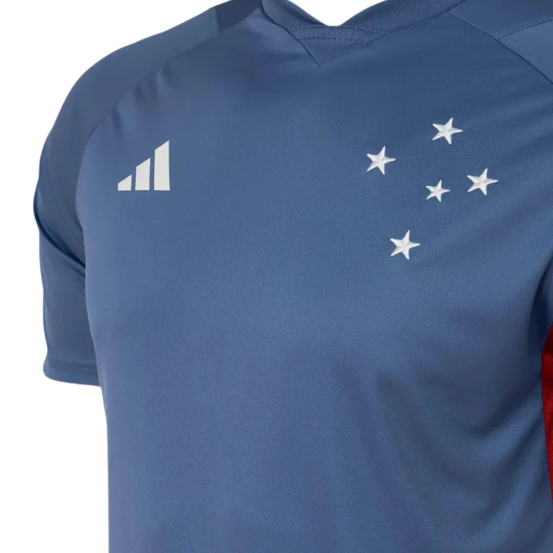 Camisa Cruzeiro 24/25 Treino Adidas Masculina - Azul+Vermelho