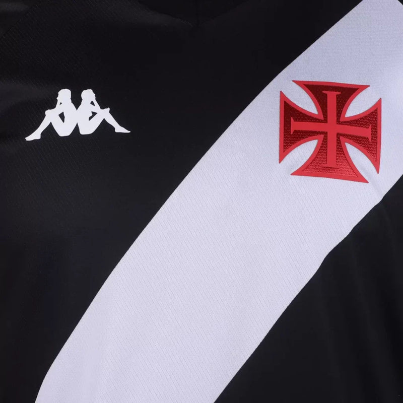 Camisa Vasco I 23/24 Manga Longa Masculina - Preto+Branco