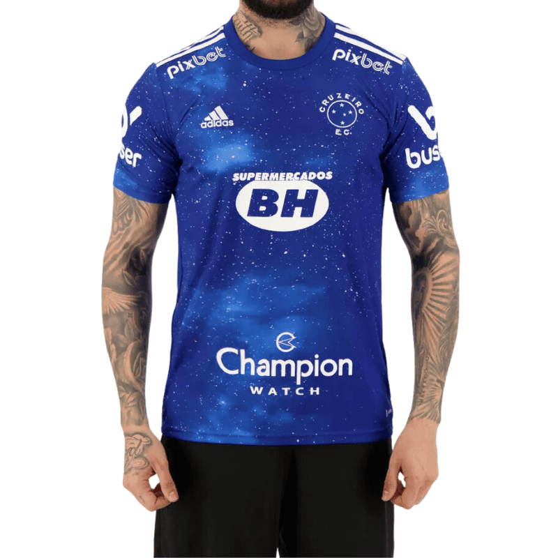 Camisa Cruzeiro 22/23 Estrelada Patrocinadores - Bassaga Imports