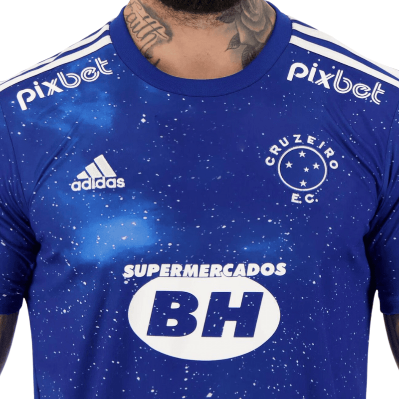 Camisa Cruzeiro 22/23 Estrelada Patrocinadores - Bassaga Imports