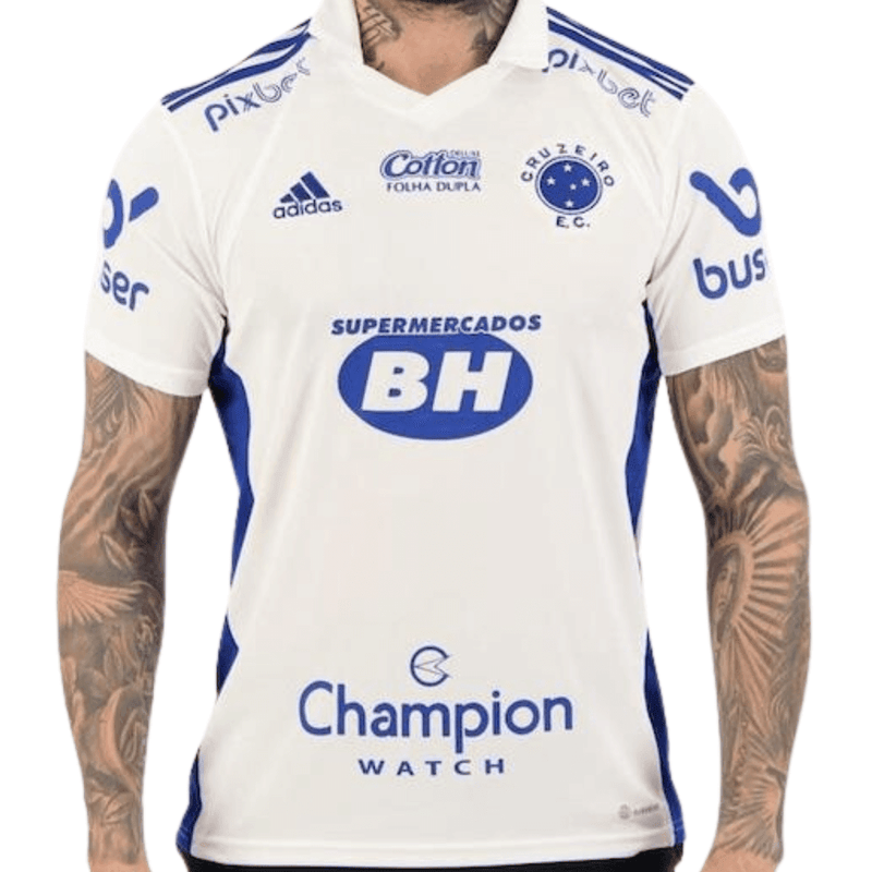 Camisa Cruzeiro 22/23 Polo Patrocinadores - Bassaga Imports