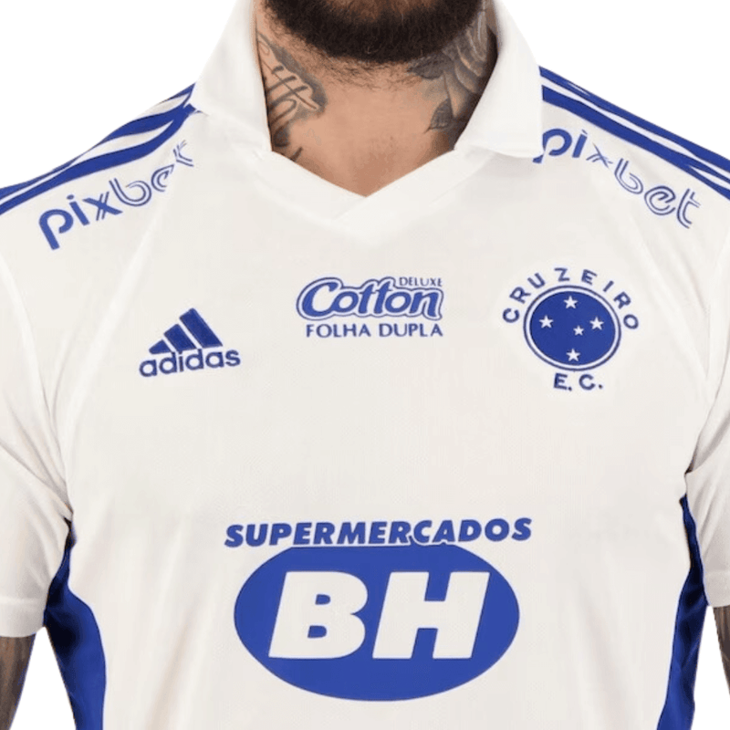 Camisa Cruzeiro 22/23 Polo Patrocinadores - Bassaga Imports